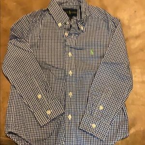 Long sleeve button down polo shirt